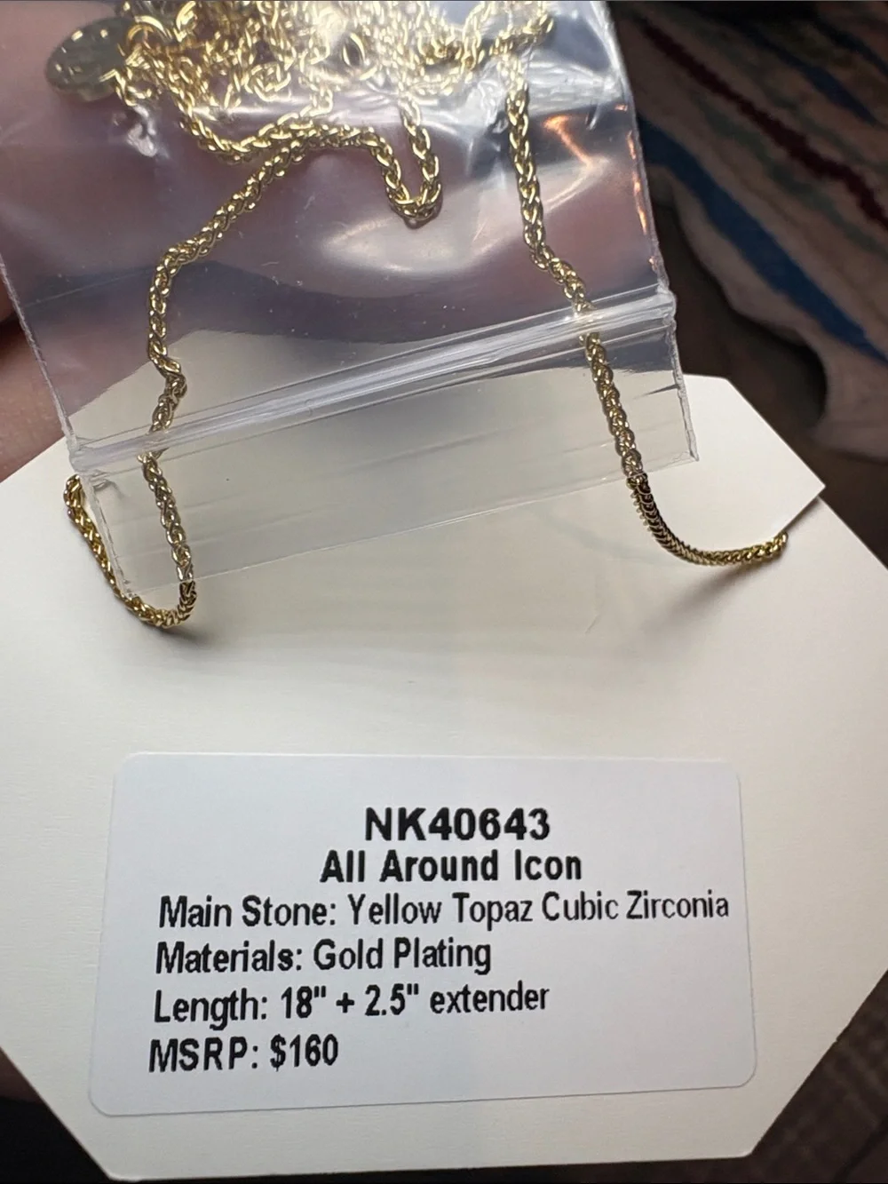 Bomb Party - OG Necklace - All Around Icon - Yellow Topaz CZ - Gold